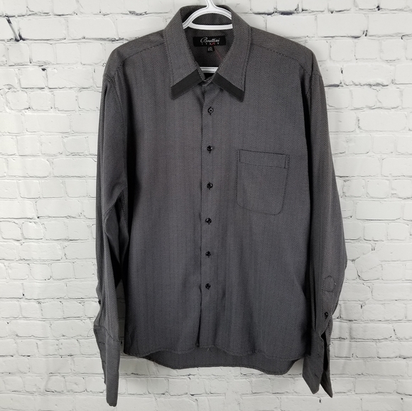 BRUTTINI ITALY | zigzag button down dress shirt - Picture 2 of 6